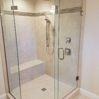 Clean, clear, classy shower enclosure