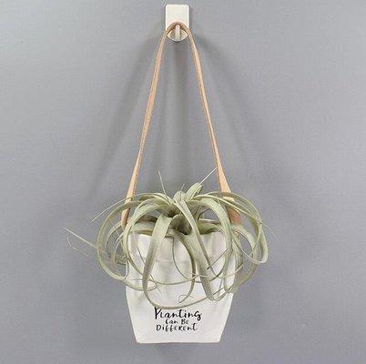 White Kraft Paper Flower Pot To Hang Up Inside Or Outside