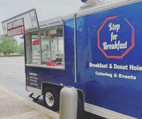 Stop for Breakfast set up downtown Alexander City for the Farmers Market.