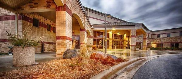 Close-up of the Autumn Ridge entry