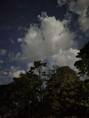 Night view from the front yard.