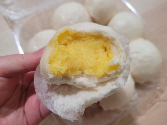 steamed egg custard bun (hot) inside