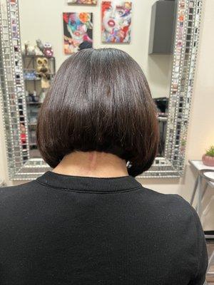 Bob haircut at my studio in Mira Mesa