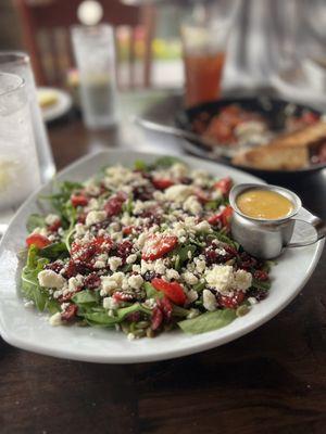 Apricot berry salad was good but couldn't compete with the fresh burrata!