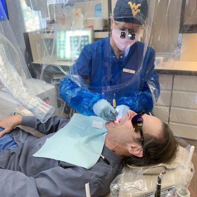 Safe and clean tooth cleaning room