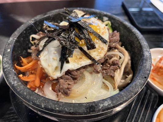 Bibimbap.  One of the best bibimbap I've tried.  Even with the LA K-Town ones.