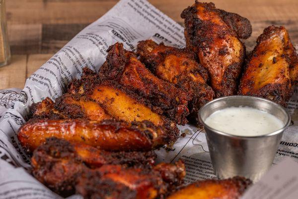 Slow Smoked Dry Rub Wings