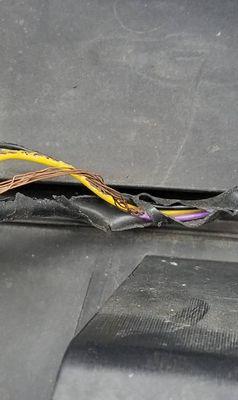 More burned wires deep in the wiring harness