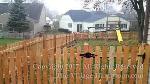 New fence installation