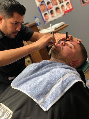 Let us do the work-Straight razor shave!