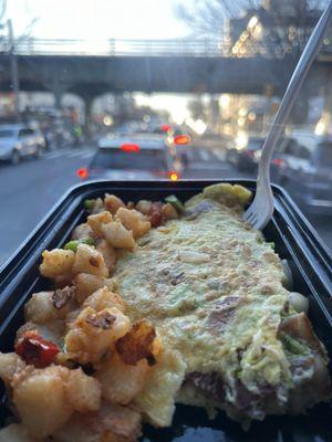 I dub thee: "Astoria Omelette" Bacon, Swiss & Broccoli