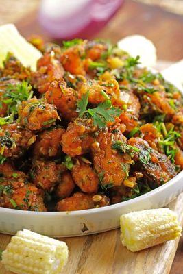 Baby Corn Manchurian - $9.99