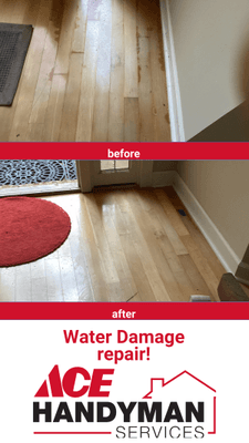 Wood Floor water damage repair completed in Floowood, MS by Ace Handyman Services Madison Flowood