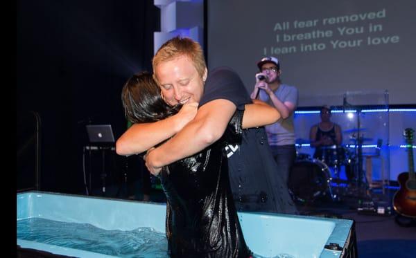 Student baptism service in July