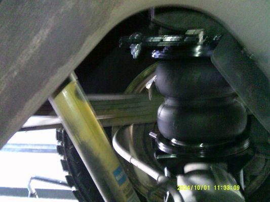 Air bags installed on truck