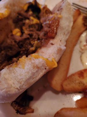 Cheese steak & steak fries!