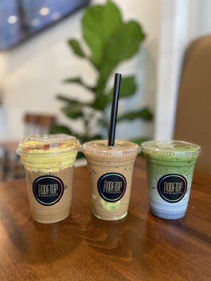 Durian Egg Coffee, Avocado Coffee, Black Sesame Matcha