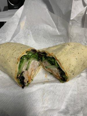 Turkey hummus wrap