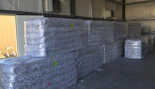 Shredded Paper Bales for Recycling