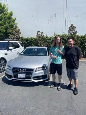 Saved for his Audi A7 S... Congratulations!!