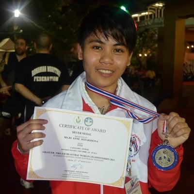 SitSuphan Student Jo - Silver medal winner at the 2013 World Muaythai Championships in Bangkok Thailand