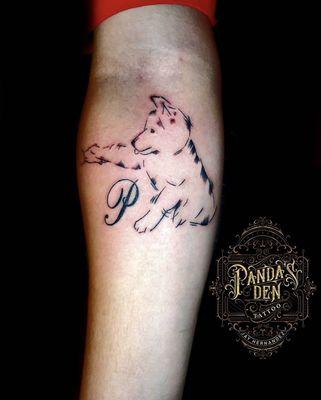 Forearm 'Puppy' tattoo