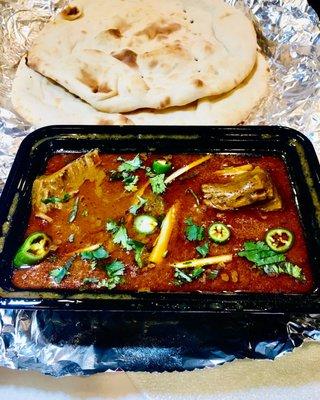 Regular nihari with naan.