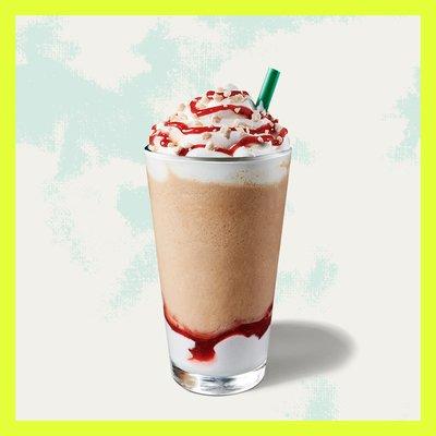 Strawberry Funnel Cake Frappuccino