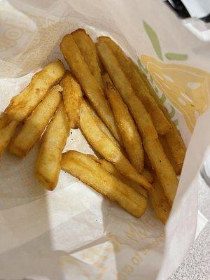 This is what $3.50 gets you in French fries from quickly these days.