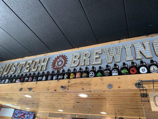 Cool growler display and sign