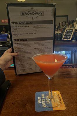 Blood Orange Martini - Try this if it's on the menu when you go! 10/10