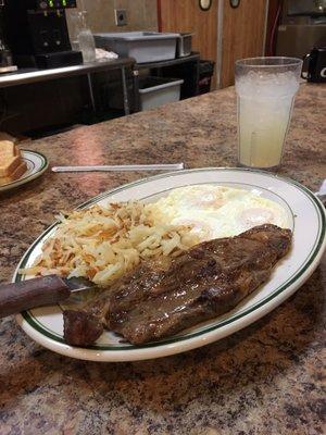 Steak and 3 Eggs - $12.25