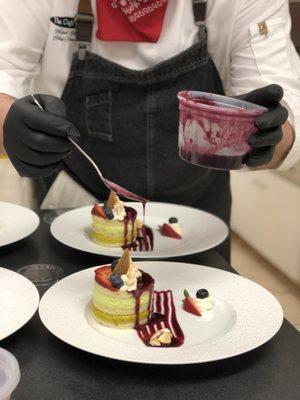 Plated Key Lime Stack Dessert