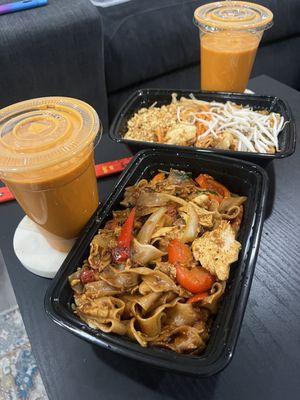 Drunken Noodle Pad Thai Thai Iced Tea