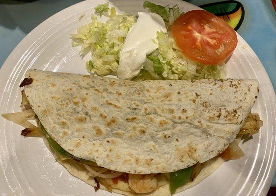 Shrimp quesadilla