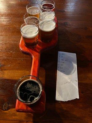 Flight of beer