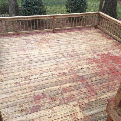 Deck stripping and washing