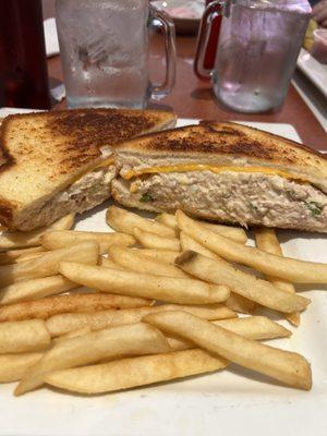 Tuna Melt with Fries