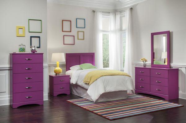 Kids bedroom groups available in different colors