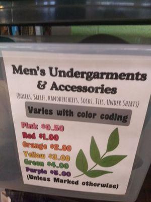 I wouldn't buy used underwear