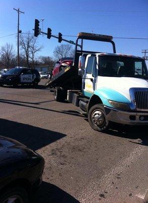 We appreciate the officers who keep us safe from traffic while we load.