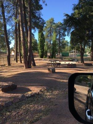 Sitting in the park eating breakfast!