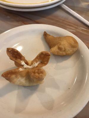 Crab Puff and shrimp appetizers