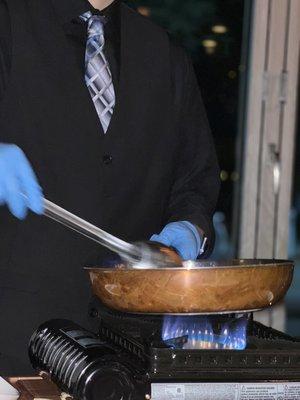 Table side Bananas foster