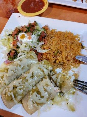 Enchiladas Verde de pollo