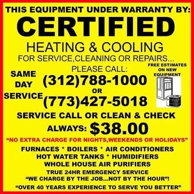 Certified Heating & Cooling Company