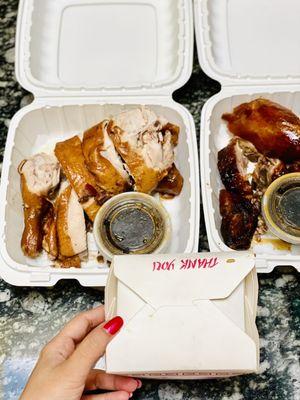 Roasted Chicken, Roasted Duck, BBQ Combo