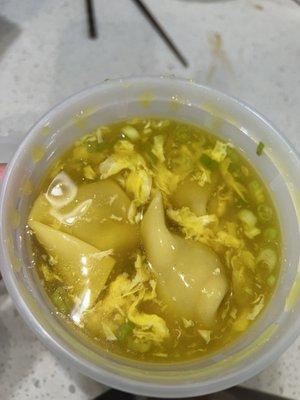 Egg Drop and Wonton Soup