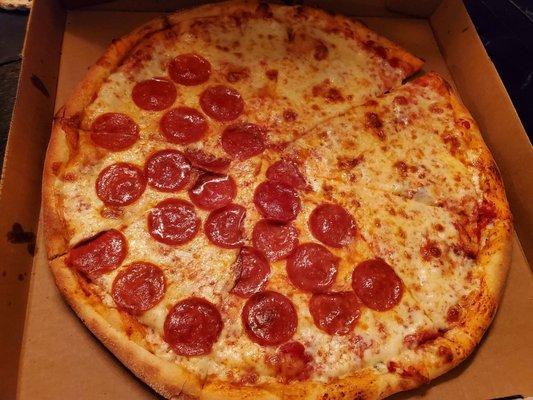 Half pepperoni pizza