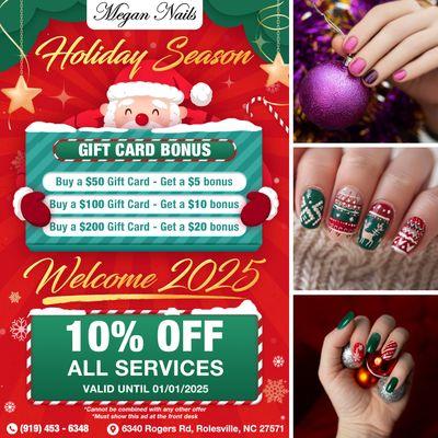 HOLIDAY SEASON - GIFT CARD BONUS